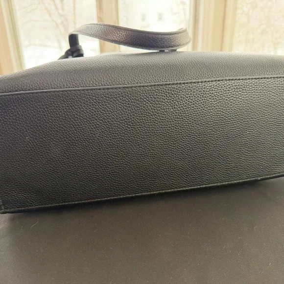 Tory Burch Black Pebbled Leather Tote